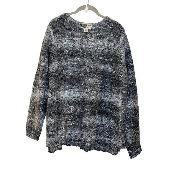 Habitat Clothes To Live In Sweater Blue Marled Pullover Wool Bld Cottage Grandma - Picture 1 of 6